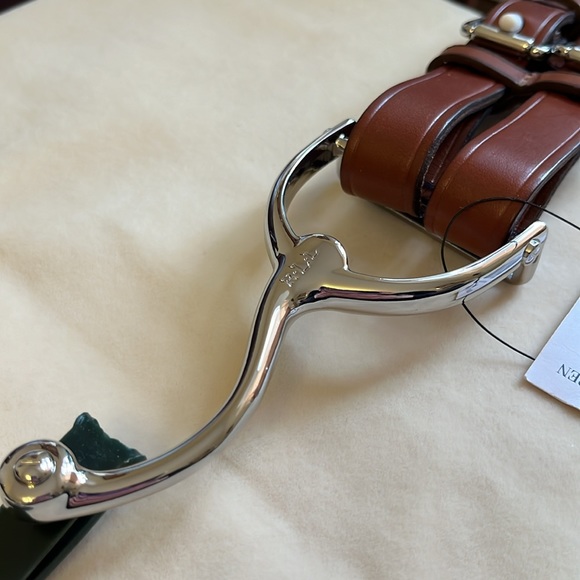 Lauren Ralph Lauren Equestrian Bit Brown Belt size Medium NWT - Picture 4 of 13